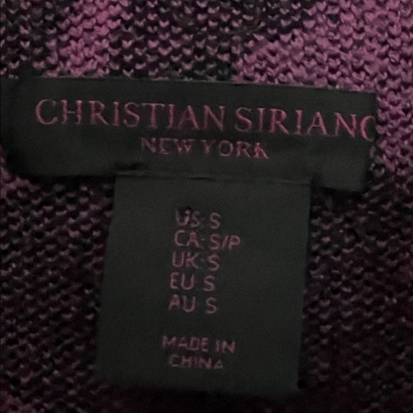 Christian Siriano Black and Deep Magenta Knit Sweater - Picture 3 of 13